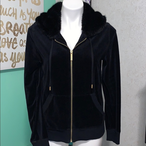 Michael Kors Tops - micheal kors zip up hoodie with faux fur hood